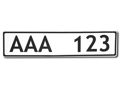 Swedish license plate decal 480 x 110 mm not metall